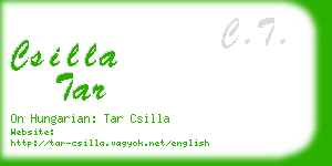 csilla tar business card